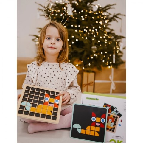 MOZAIKA DREWNIANA UKŁADANKA MONTESSORI EDUKACYJNE KREATYWNE MOTORYCZNE