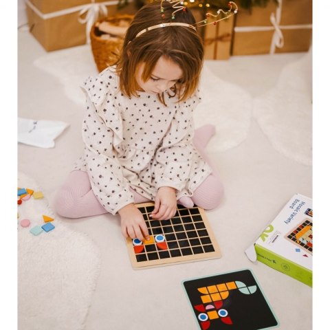 MOZAIKA DREWNIANA UKŁADANKA MONTESSORI EDUKACYJNE KREATYWNE MOTORYCZNE