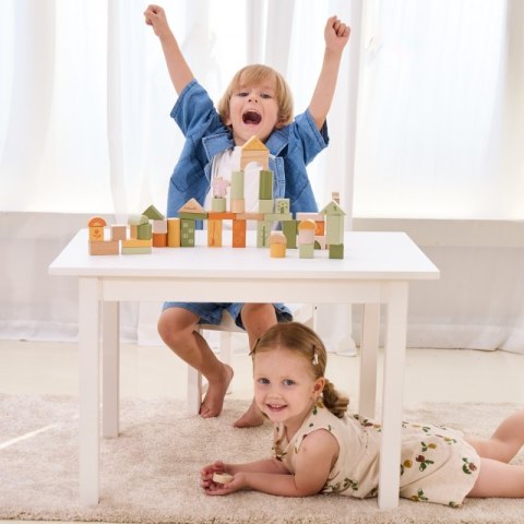 DREWNIANE KLOCKI BLOKI MONTESSORI ZWIERZĘTA 50 EL EDUKACYJNE KREATYWNE