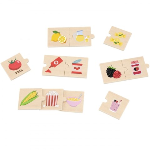 VIGA Zestaw Puzzli Odkrywaj Związki Między Naturą a Jedzeniem