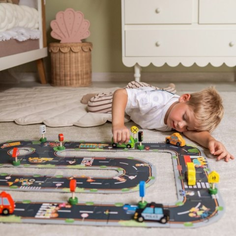 DROGA UKŁADANKA DLA DZIECI AUTOSTRADA MAKIETA 21 EL. CERTYFIKAT FSC