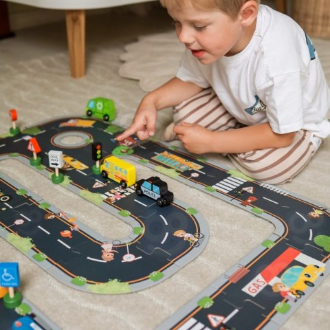DROGA UKŁADANKA DLA DZIECI AUTOSTRADA MAKIETA 21 EL. CERTYFIKAT FSC