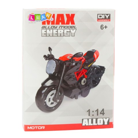 Motocykl Do Składania Skręcania Metal 1:14 DIY Pomarańczowy