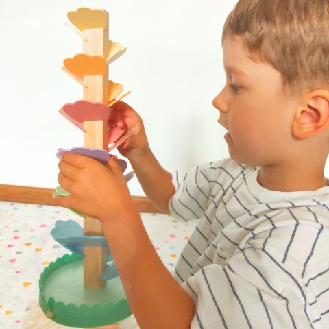 TOOKY TOY Drewniana Kolorowa Wieża Wirująca dla Dzieci