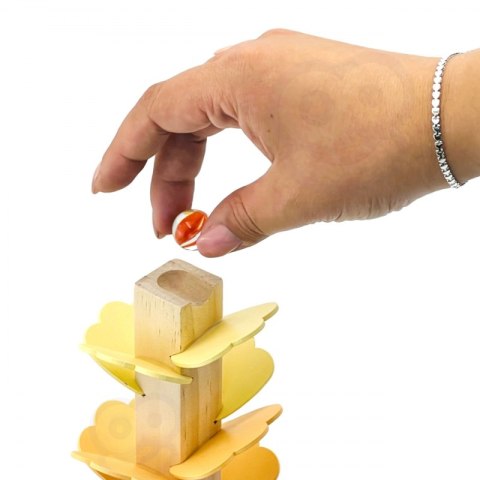 TOOKY TOY Drewniana Kolorowa Wieża Wirująca dla Dzieci