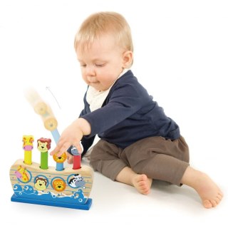 DREWNIANE SKACZĄCE ZWIERZĄTKA ARKA NOEGO EDUKACYJNE KREATYWNE DLA DZIECI