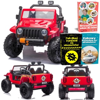 AUTO NA AKUMULATOR DLA DZIECKA JEEP DŻIP XB-1118 4X4 DO 100KG PILOT SKÓRA EVA LED
