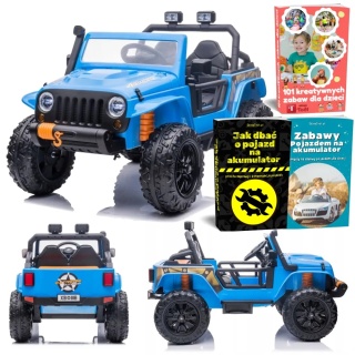 AUTO NA AKUMULATOR DLA DZIECKA JEEP DŻIP XB-1118 4X4 DO 100KG PILOT SKÓRA EVA LED