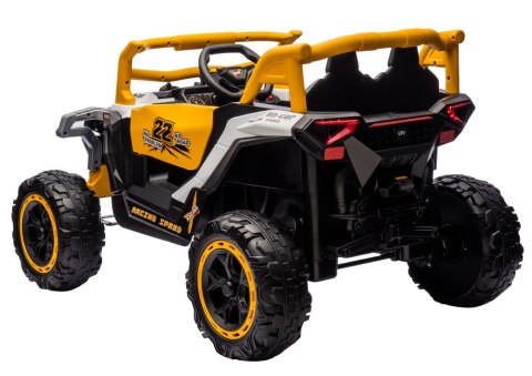 SAMOCHÓD NA AKUMULATOR M1 4X4 ŚWIATŁA LED EVA PILOT SKÓRA MP3 BLUETOOTH