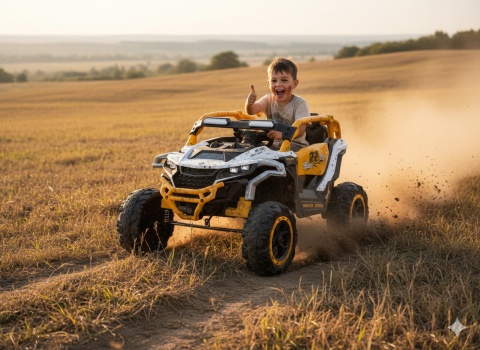 SAMOCHÓD NA AKUMULATOR M3 4X4 ŚWIATŁA LED EVA PILOT SKÓRA MP3 BLUETOOTH