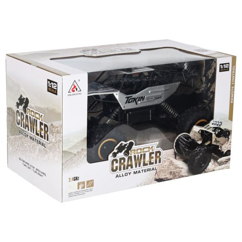 SAMOCHÓD ZDALNIE STEROWANY AUTO RC ROCK CRAWLER 1:12 4X4 METAL PILOT 2.4G AKU