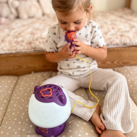 WOOPIE Multifunkcyjna Lampka RGB Głośnik Bluetooth Karaoke Modulator Głosu Karta SD Fioletowa