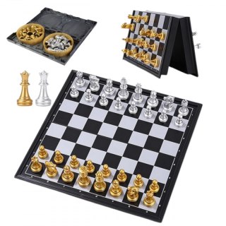 SZACHY MAGNETYCZNE PRZENOŚNE ZŁOTE SREBRNE EDUKACYJNE DLA DZIECI