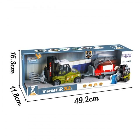 WÓZEK WIDŁOWY ZACISKOWY PRZYCZEPĄ DŹWIĘKI ŚWIATŁA POJAZD DLA DZIECI