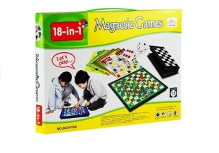 Zestaw Gier Planszowych 18w1 Szachy Magnetyczne Football Gęś Manji Baseball