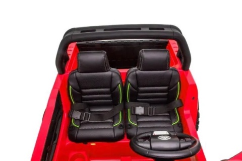 AUTO NA AKUMULATOR DLA 2 DZIECI TOYOTA HILUX LAKIER 4X4 PILOT EVA SKÓRA LED RADIO MP3