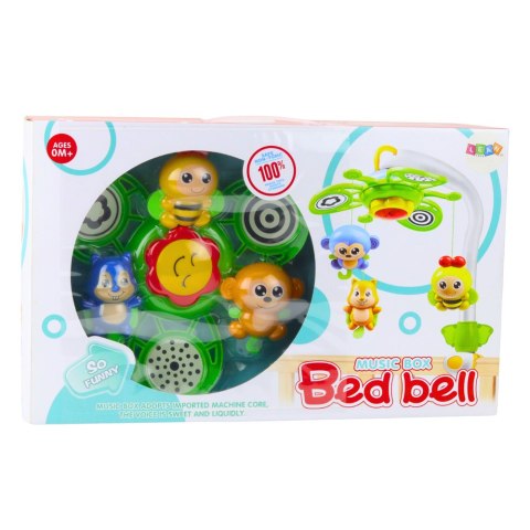 KARUZELA DO ŁÓZECZKA WÓZKA KARUZELKA POZYTYWKA 2W1 ODPINANY PANEL BED BELL
