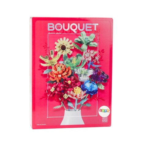 KLOCKI KONSTRUKCYJNE BUKIET KWIATÓW KOMPOZYCJA W WAZONIE ZESTAW 1001 EL.