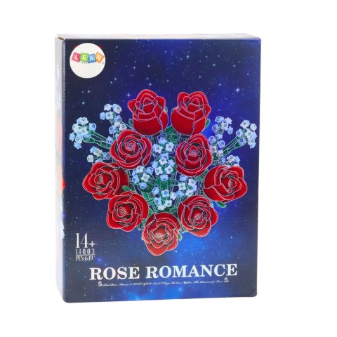 KLOCKI KONSTRUKCYJNE BUKIET KWIATÓW RÓŻE CZERWONE ZESTAW KONSTRUKCYJNY 649EL