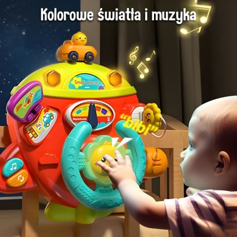 INTERAKTYWNA KIEROWNICA SAMOLOT POJAZD NA ŁÓZECZKO WÓZEK