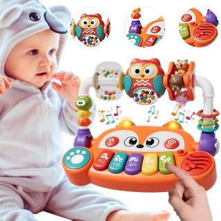 INTERAKTYWNE PIANINO EDUKACYJNE SENSORYCZNE DLA DZIECI LISEK LED PREMIUM