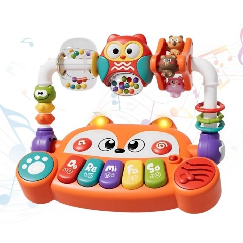 INTERAKTYWNE PIANINO EDUKACYJNE SENSORYCZNE DLA DZIECI LISEK LED PREMIUM