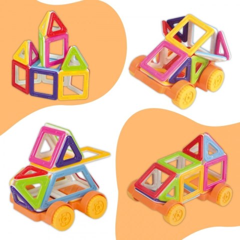 WOOPIE Klocki Magnetyczne Pojazd Mini Budowle 22el.