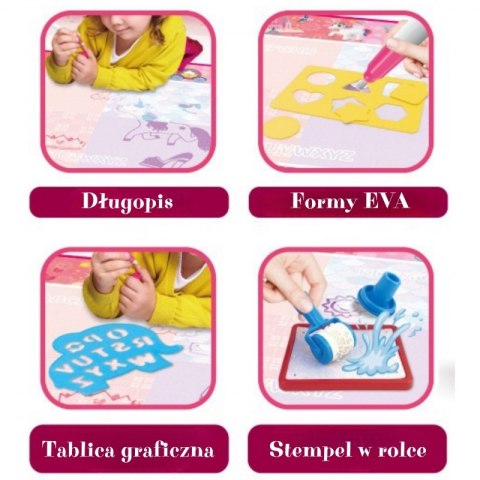 WOOPIE Mata Wodna Magiczna do Rysowania dla Małej Księżniczki