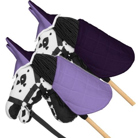 HOBBY HORSE ZESTAW KOŃ KARO-SROKATY DERKA NAUSZNIKI WRZOS KANTAR BŁĘKITNY