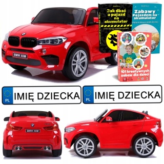 AUTO NA AKUMULATOR DLA DZIECKA BMW X6M 2X120W EVA PILOT SKÓRA MP3 LED