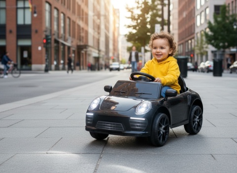 MAŁE AUTKO NA AKUMULATOR WMT-666 DLA DZIECKA 1-3 LAT ŚWIATŁA PILOT MP3 USB