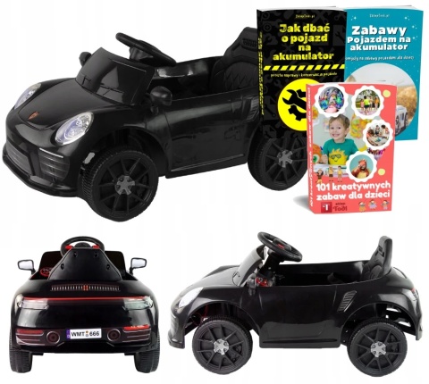 MAŁE AUTKO NA AKUMULATOR WMT-666 DLA DZIECKA 1-3 LAT ŚWIATŁA PILOT MP3 USB