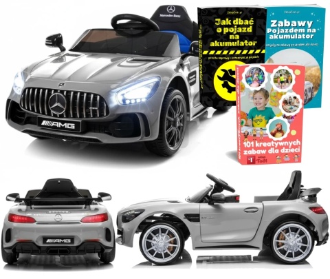 SPORTOWE AUTO NA AKUMULATOR DLA DZIECKA CABRIO MERCEDES GTR EVA LAKIER LED