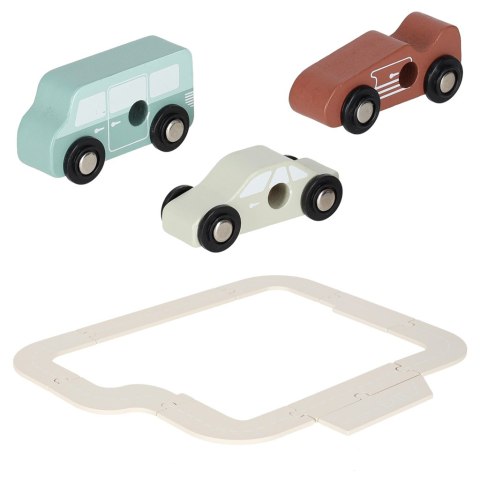 DREWNIANY PARKING GARAŻ PIĘTROWY SAMOCHODOWY AUTKA STACJA BENZYNOWA AKCESORIA