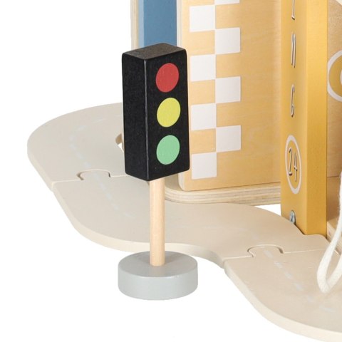 DREWNIANY PARKING GARAŻ PIĘTROWY SAMOCHODOWY AUTKA STACJA BENZYNOWA AKCESORIA