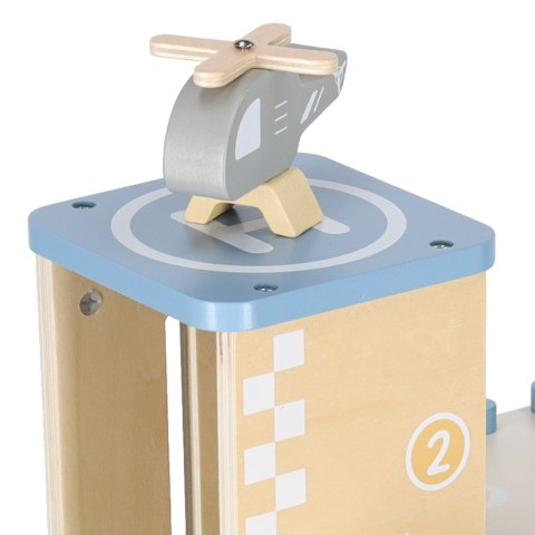 DREWNIANY PARKING GARAŻ PIĘTROWY SAMOCHODOWY AUTKA STACJA BENZYNOWA AKCESORIA