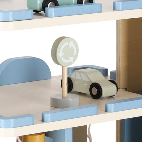 DREWNIANY PARKING GARAŻ PIĘTROWY SAMOCHODOWY AUTKA STACJA BENZYNOWA AKCESORIA