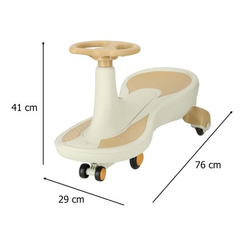 JEŹDZIK GRAWITACYJNY LED SWING FIX S4 DLA DZIECKA DO 100KG ŚWIECĄCE KOŁA MUZYKA 76CM