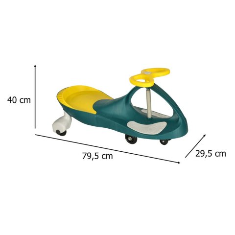 JEŹDZIK GRAWITACYJNY DLA DZIECI DO 80KG KAUCZUKOWE KOŁA ŚWIECĄCE LED