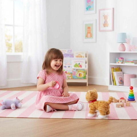 KOTEK INTERAKTYWNY NA SMYCZY MIAUCZY CHODZI RUSZA OGONEM REAGUJE NA DOTYK