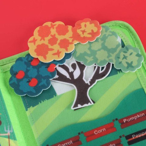 KSIĄŻECZKA SENSORYCZNA FILCOWA MANIPULACYJNA DLA MALUSZKA RUCHOME ELEMENTY