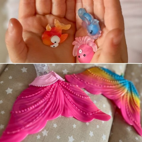 LALKA SYRENKA GINA MAGICZNA TĘCZOWA Z AKCESORIAMI KREATYWNA DLA DZIECI ZABAWA