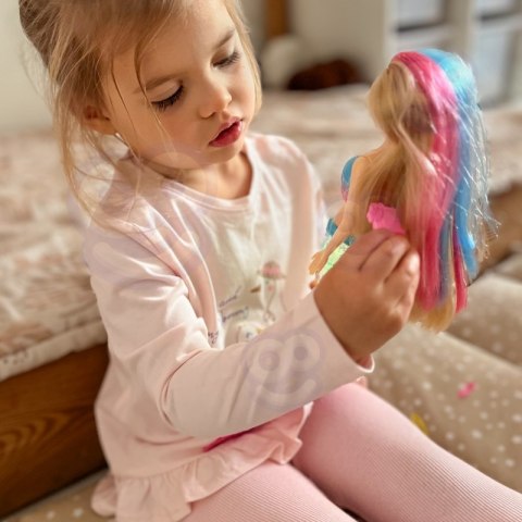LALKA SYRENKA GINA MAGICZNA TĘCZOWA Z AKCESORIAMI KREATYWNA DLA DZIECI ZABAWA