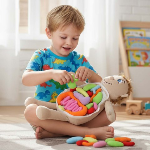 LALKA PLUSZOWA MASKOTKA BUDOWA CIAŁA NAUKA ANATOMII NARZĄDY CHŁOPIEC STEM