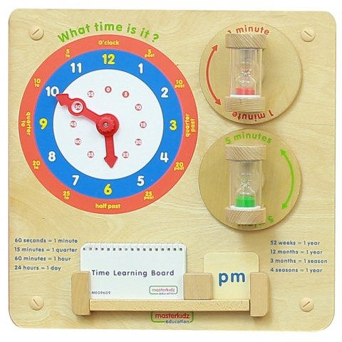 MASTERKIDZ Nauka O Czasie Czytanie Godziny - Tablica Edukacyjna