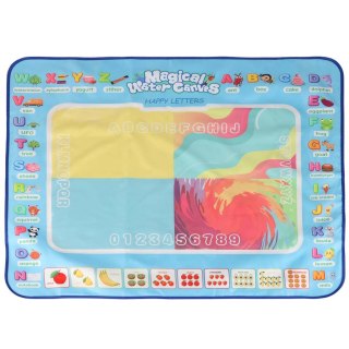 DUŻA MATA WODNA 100X80CM DO MALOWANIA RYSOWANIA WODĄ MAZAKI SZABLONY WAŁEK