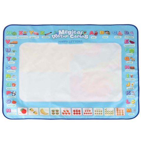 DUŻA MATA WODNA 100X80CM DO MALOWANIA RYSOWANIA WODĄ MAZAKI SZABLONY WAŁEK