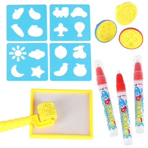 DUŻA MATA WODNA 100X80CM DO MALOWANIA RYSOWANIA WODĄ MAZAKI SZABLONY WAŁEK