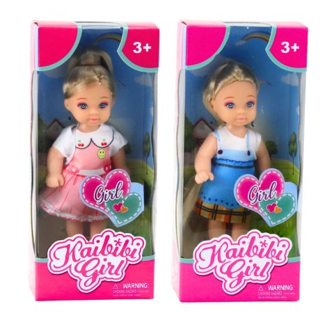 Mini Laleczka Kaibibi Kolorowa Sukienka Długie Włosy 12 cm Mix