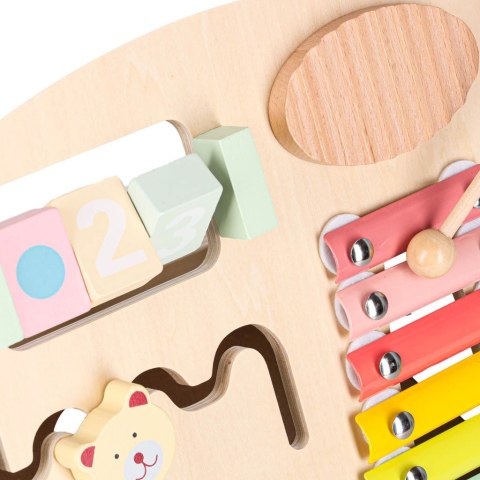 DREWNIANY PCHACZ CHODZIK EDUKACYJNY DLA DZIECKA LICZYDŁO SORTER KLOCKI CYMBAŁKI